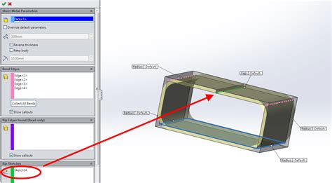 solidworks convert box to sheet metal|rip sketches.